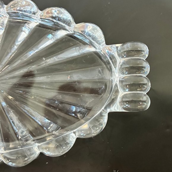 Vintage 1930-50's Heisey Glass Company Crystolite Pattern Crystal Tray - Picture 3 of 4
